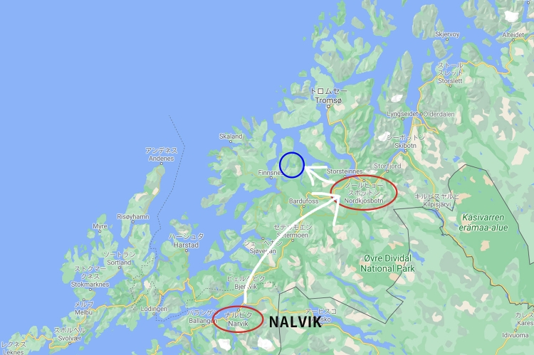 ノルウェー　地図　レンタカー