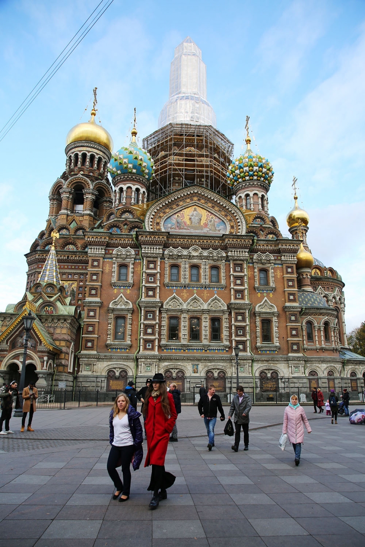 血の上の救世主教会　サンクトペテルブルク　修復中