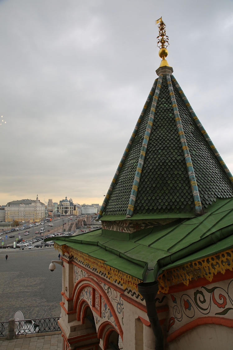 モスクワ　赤の広場　ワシリー寺院