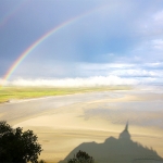 モンサンミッシェル 虹 フォトスポット